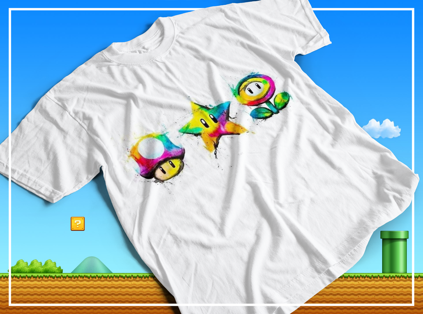 7 Camisas Mario Efecto Acuarela