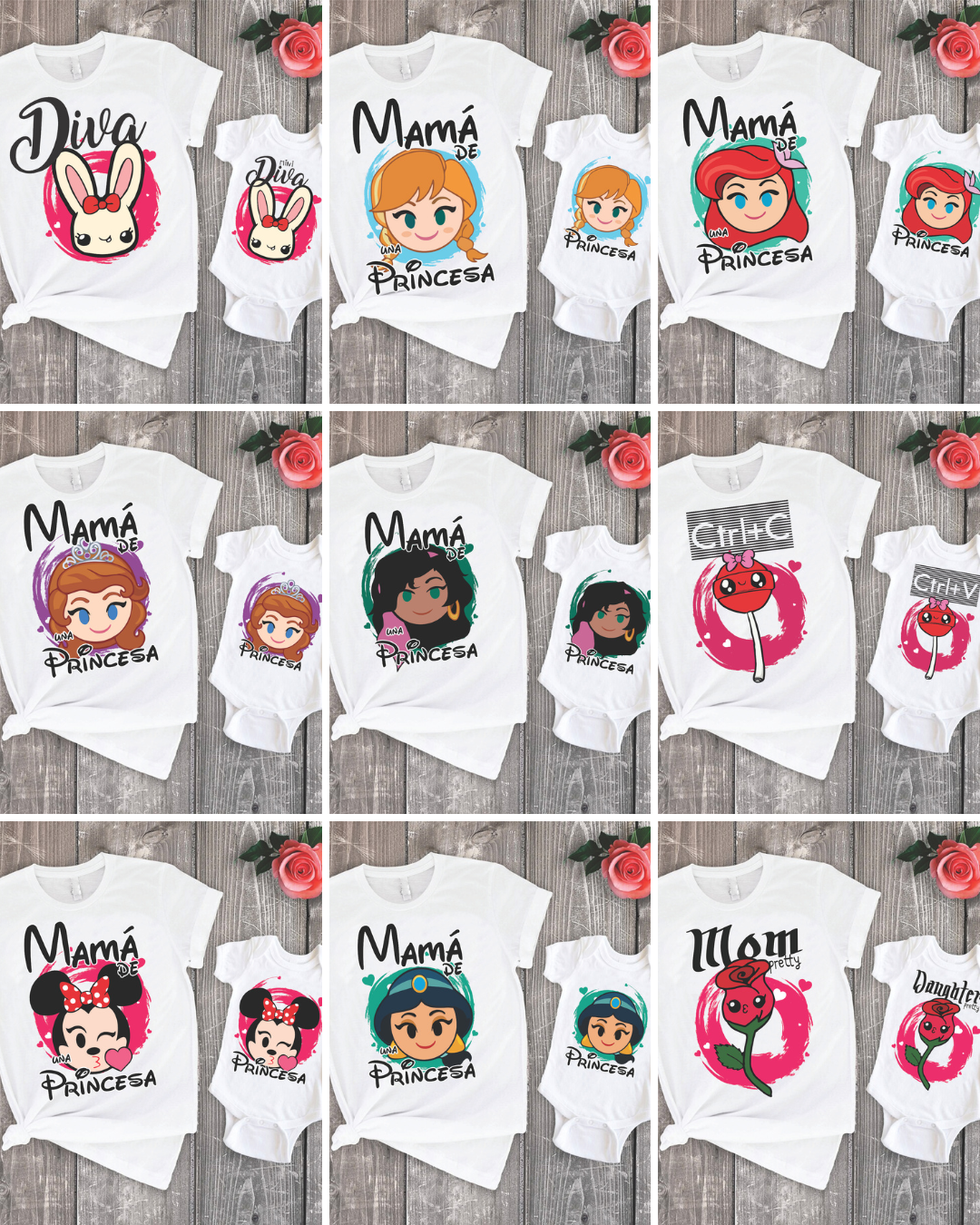 81 Camisas Mamá e Hijo-Hija Día de las madres