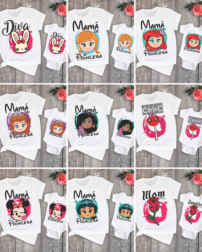 81 Camisas Mamá e Hijo-Hija Día de las madres