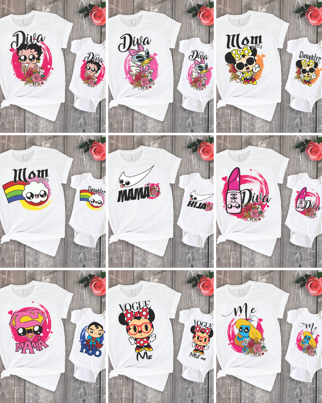 81 Camisas Mamá e Hijo-Hija Día de las madres