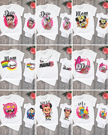 81 Camisas Mamá e Hijo-Hija Día de las madres