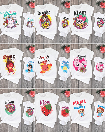 81 Camisas Mamá e Hijo-Hija Día de las madres