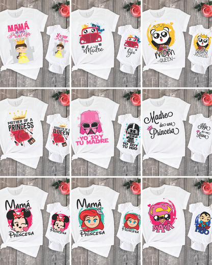 81 Camisas Mamá e Hijo-Hija Día de las madres