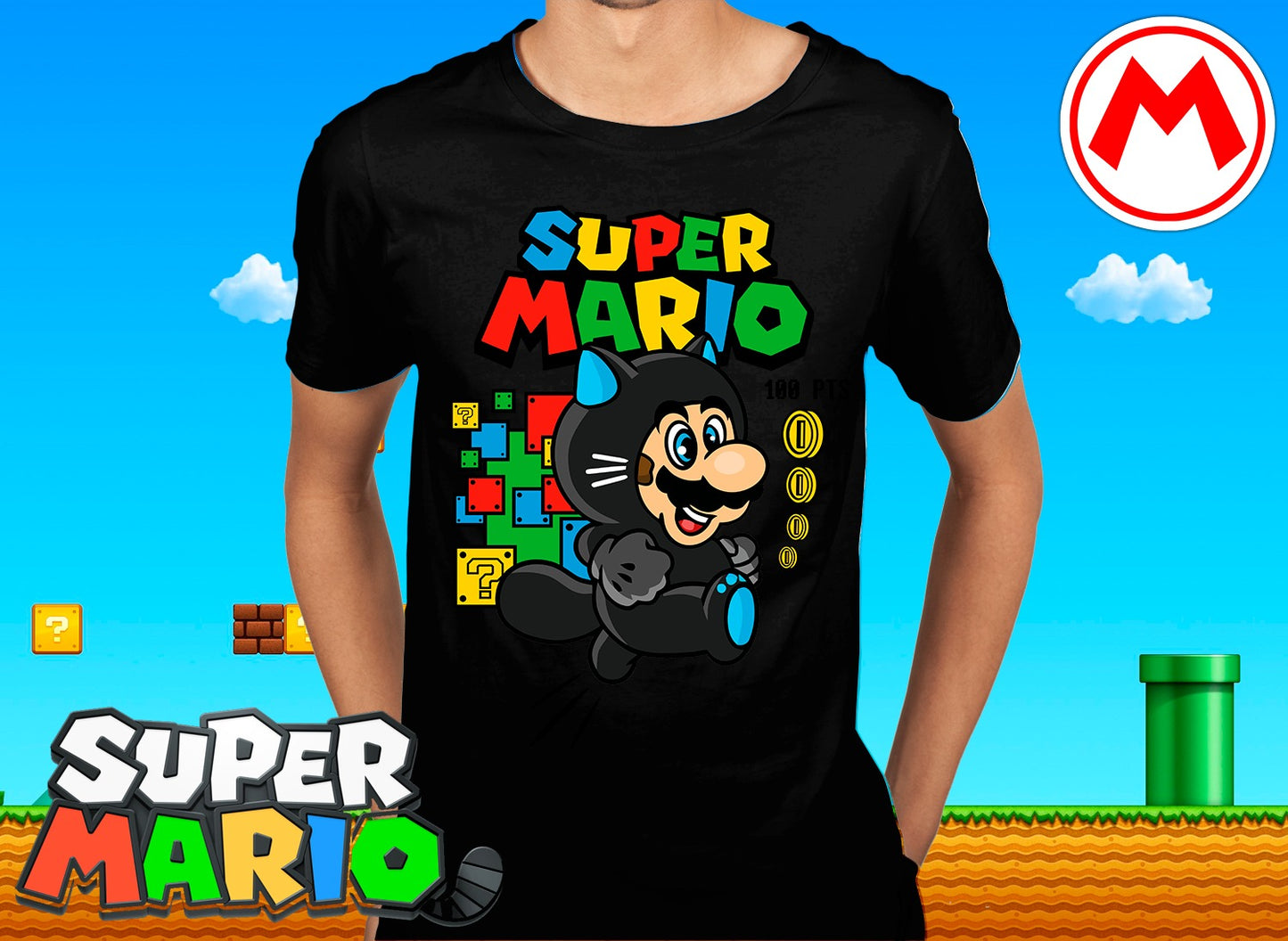 16 Camisas Mario Monedas