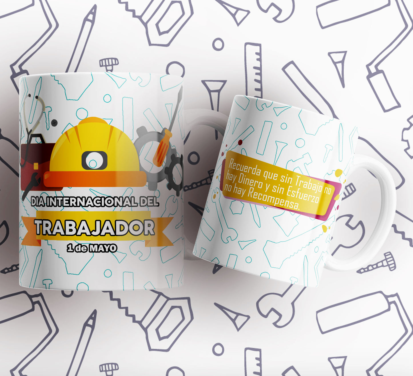 15 Tazas día del trabajador frases
