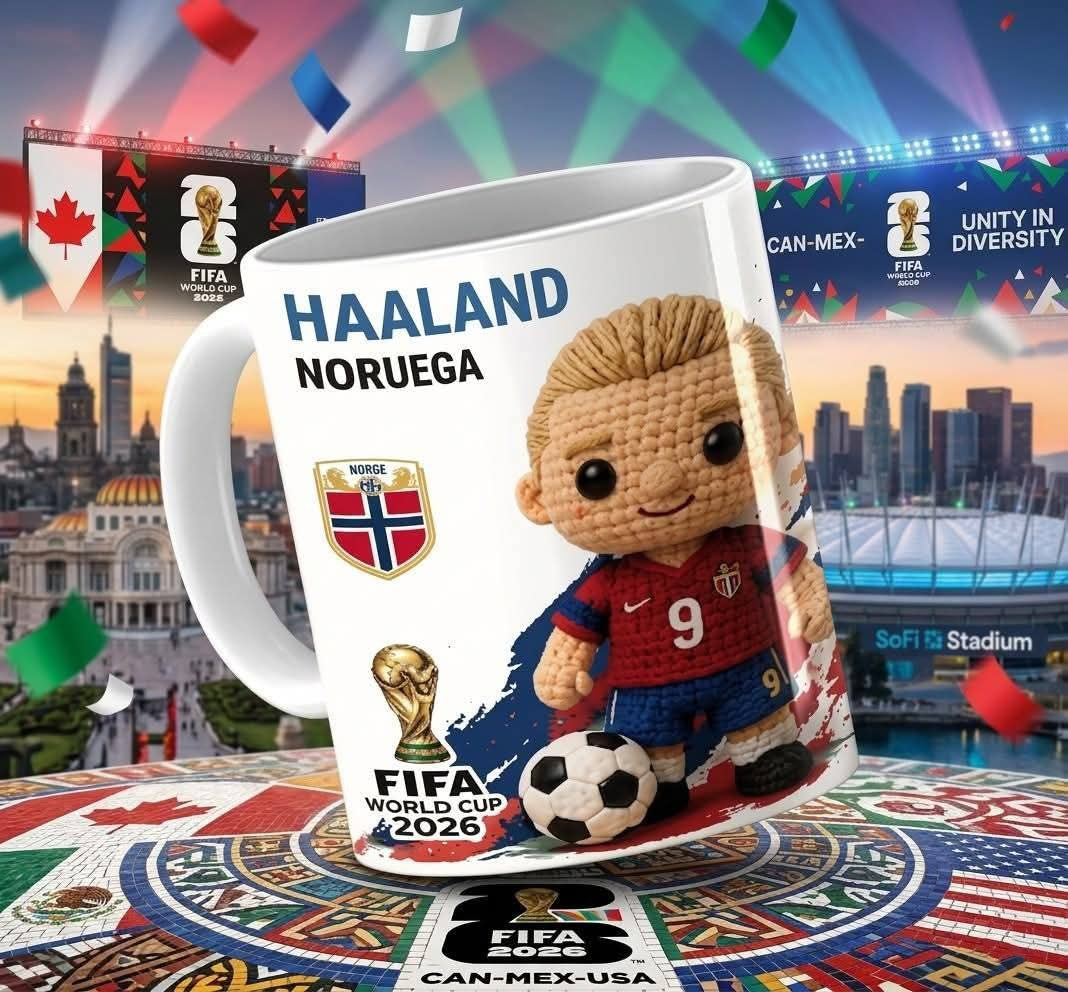 15 Tazas Jugadores Crochet Mundial