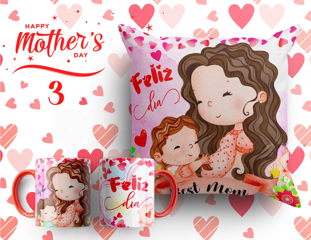 12 Tazas y Almohadas Madres