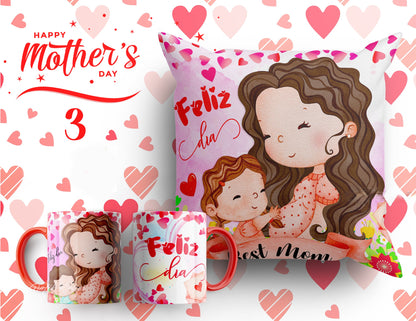 12 Tazas y Almohadas Madres