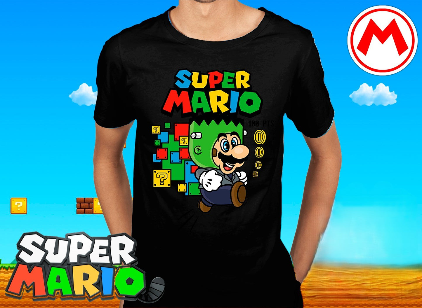 16 Camisas Mario Monedas