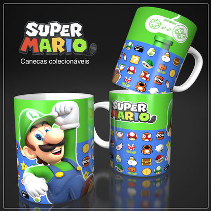 6 Tazas Mario Bros Control