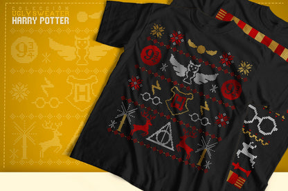 8 Camisas Ugly Sweater Harry Potter