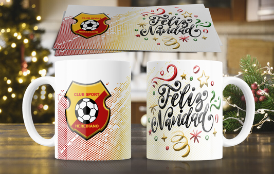 5 Tazas Feliz Navidad Club Sport Herediano