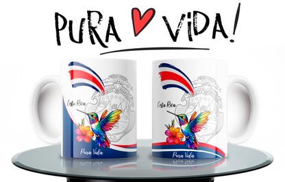 Shield & Hummingbird Shirt + 2 Costa Rica Mugs