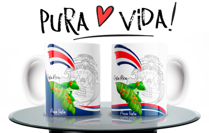 Shield & Frog Shirt + 2 Costa Rica Mugs