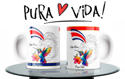 Shield & Hummingbird Shirt + 2 Costa Rica Mugs