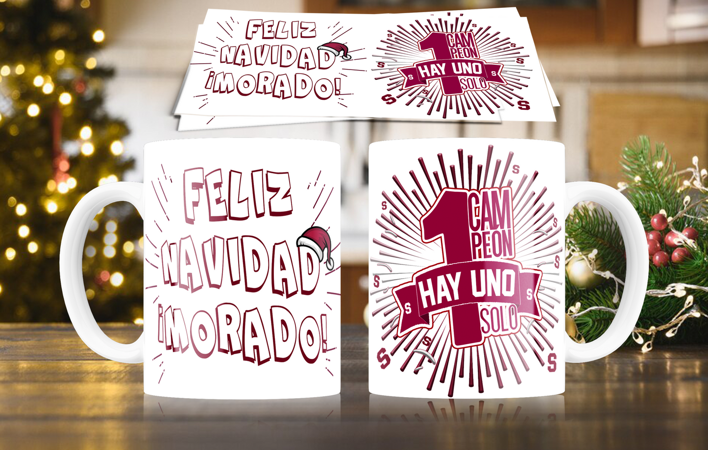 5 Deportivo Saprissa Christmas Mugs