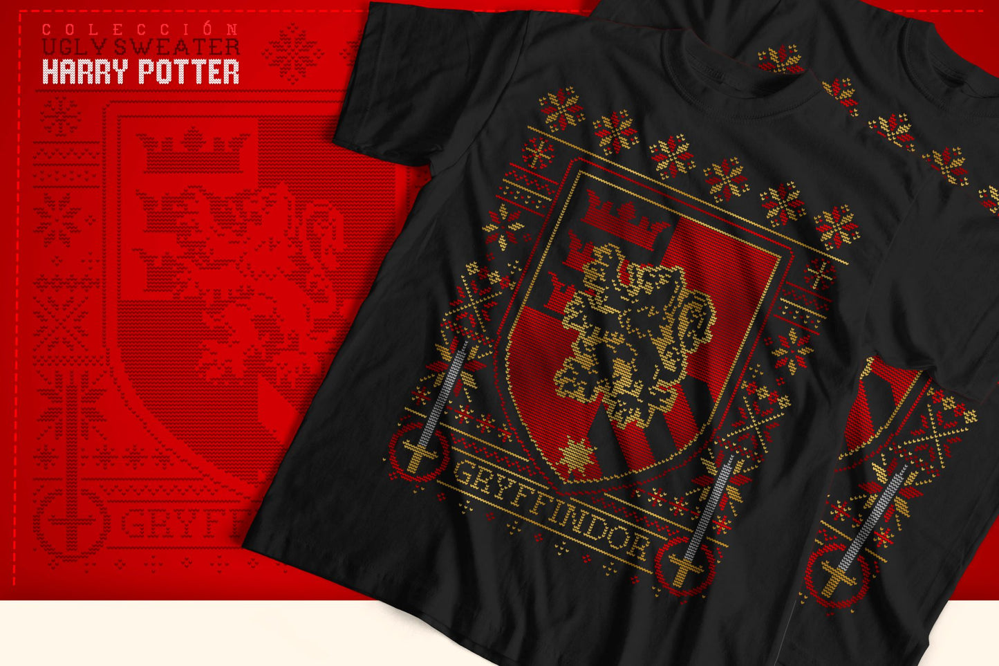 8 Camisas Ugly Sweater Harry Potter