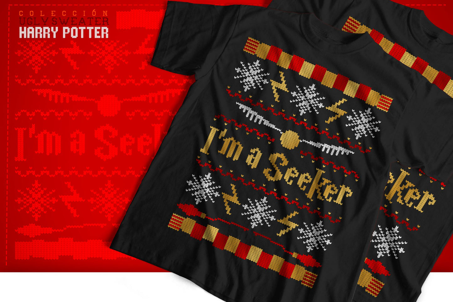 8 Camisas Ugly Sweater Harry Potter