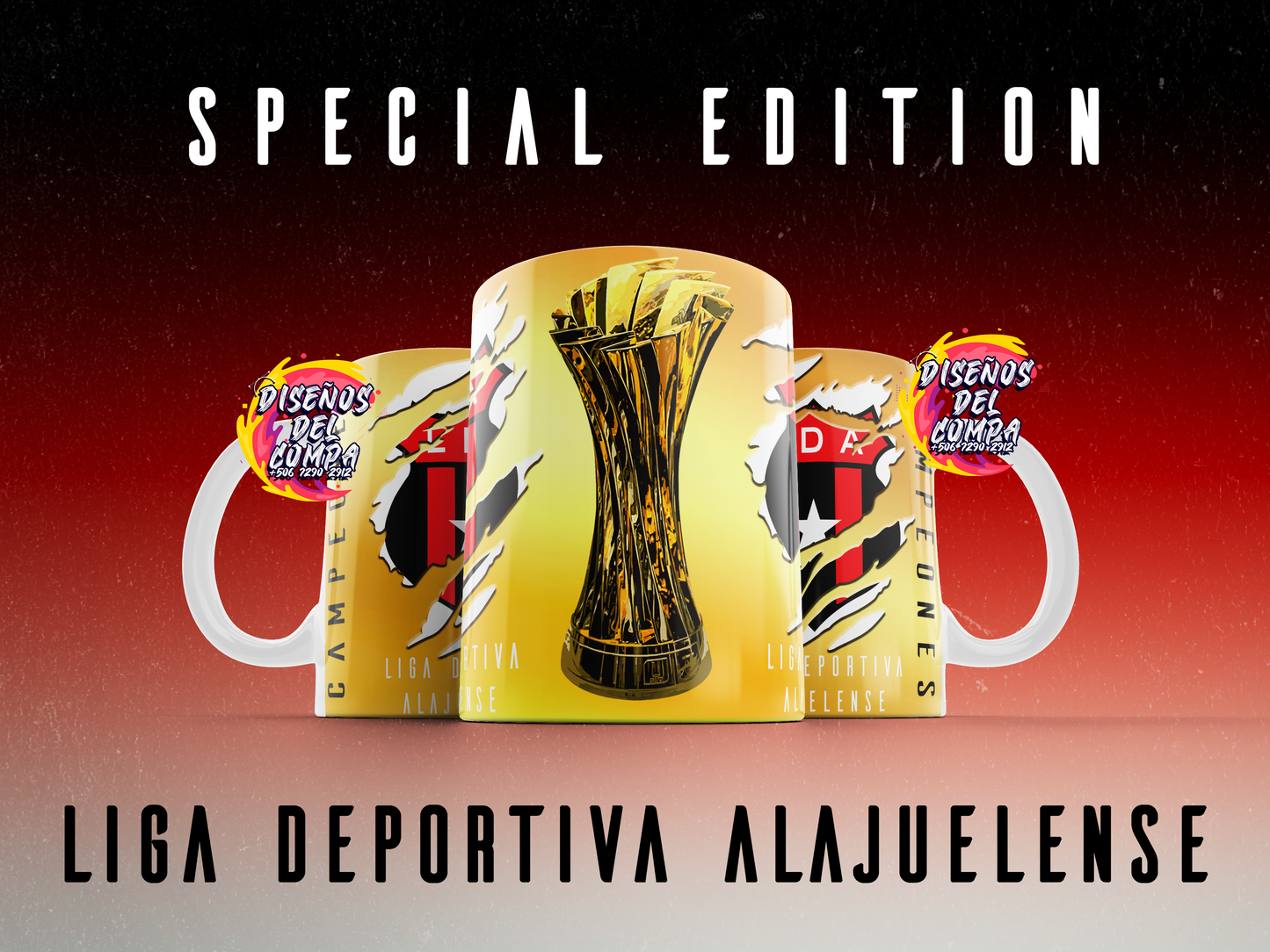 Taza SPECIAL EDITION Liga Deportiva Alajuelense Versión DORADA