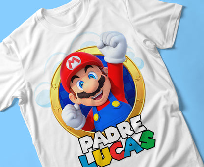 18 Camisas Mario Bros Cumpleaños