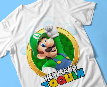 18 Camisas Mario Bros Cumpleaños