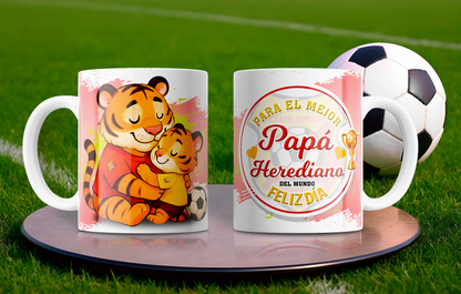 2 Tazas Club Sport Herediano Caricaturas Papá