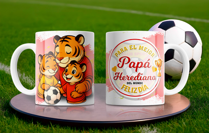2 Tazas Club Sport Herediano Caricaturas Papá
