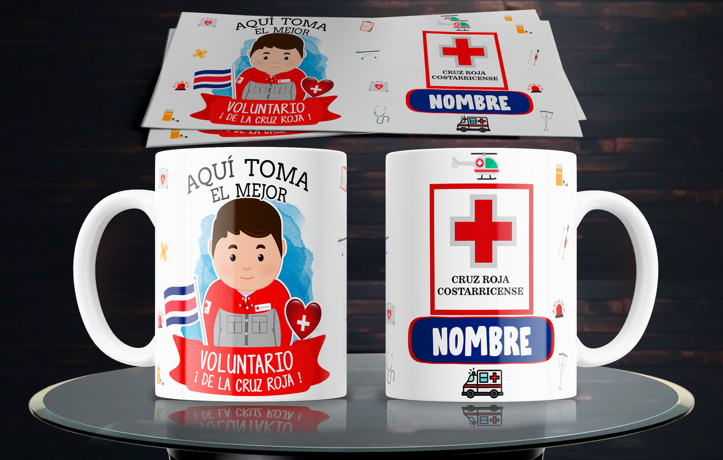 10 Costa Rican Profession Mugs (Men and Women)