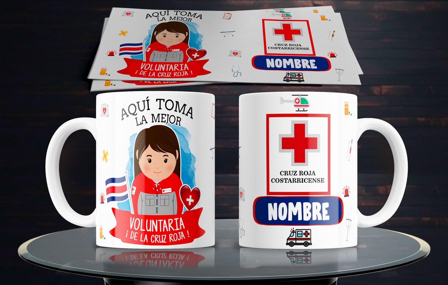 10 Costa Rican Profession Mugs (Men and Women)