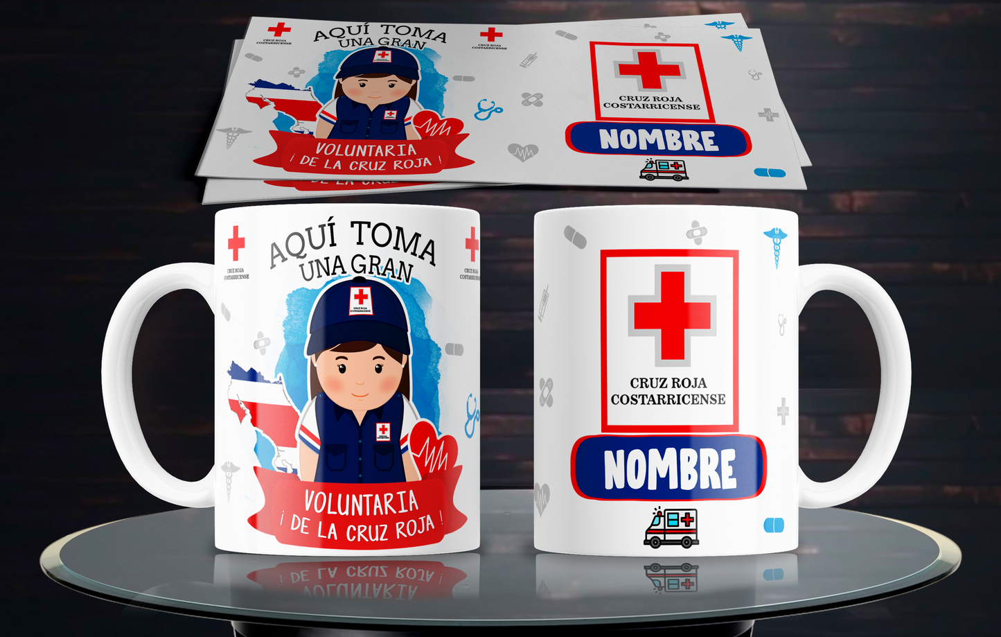 10 Costa Rican Profession Mugs (Men and Women)