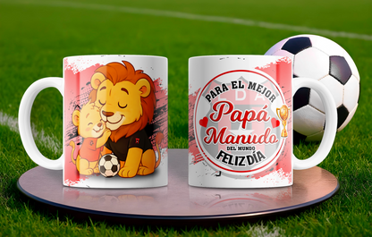 2 Tazas Liga Deportiva Alajuelense Caricaturas Papá