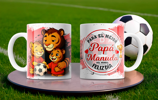 2 Tazas Liga Deportiva Alajuelense Caricaturas Papá