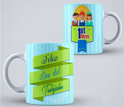 8 Tazas día del trabajador varios