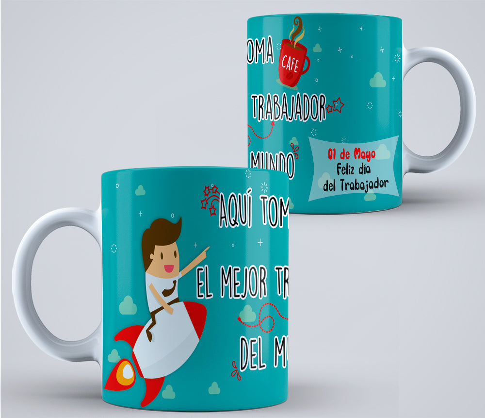 8 Tazas día del trabajador varios