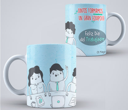 8 Tazas día del trabajador varios