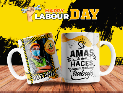 10 Tazas día del trabajador con foto