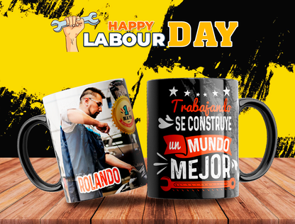 10 Tazas día del trabajador con foto