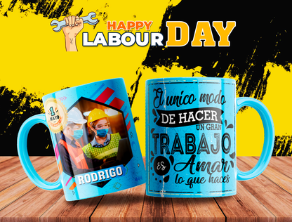 10 Tazas día del trabajador con foto