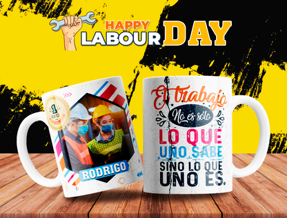 10 Tazas día del trabajador con foto