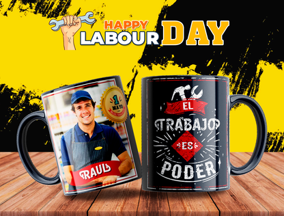 10 Tazas día del trabajador con foto