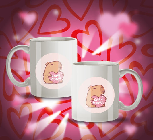 12 Tazas Capibara San Valentín
