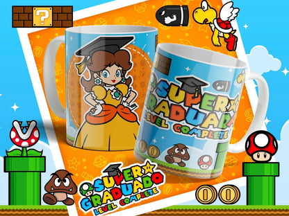 10 Tazas Mario Bros Graduados