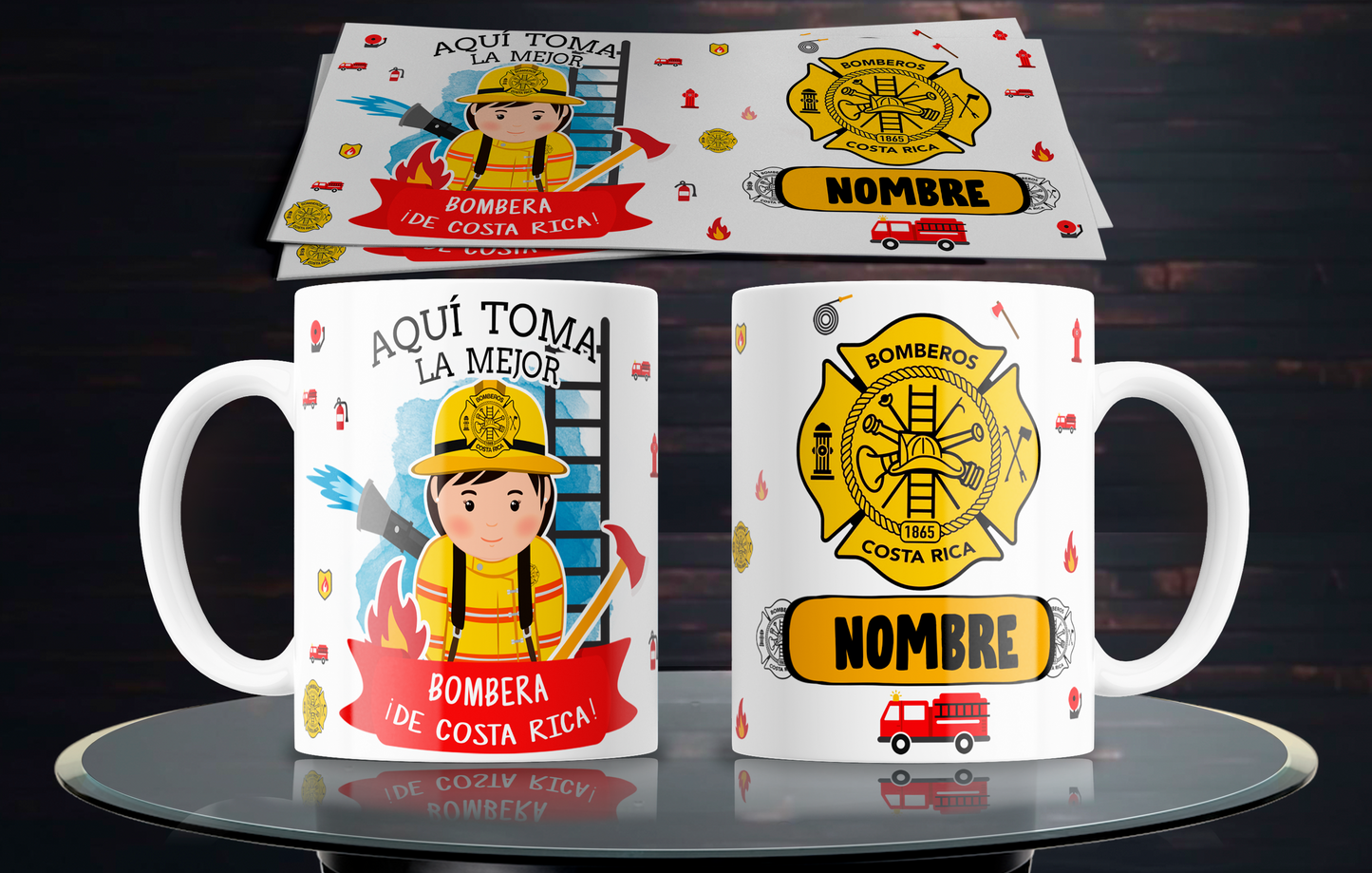 10 Costa Rican Profession Mugs (Men and Women)