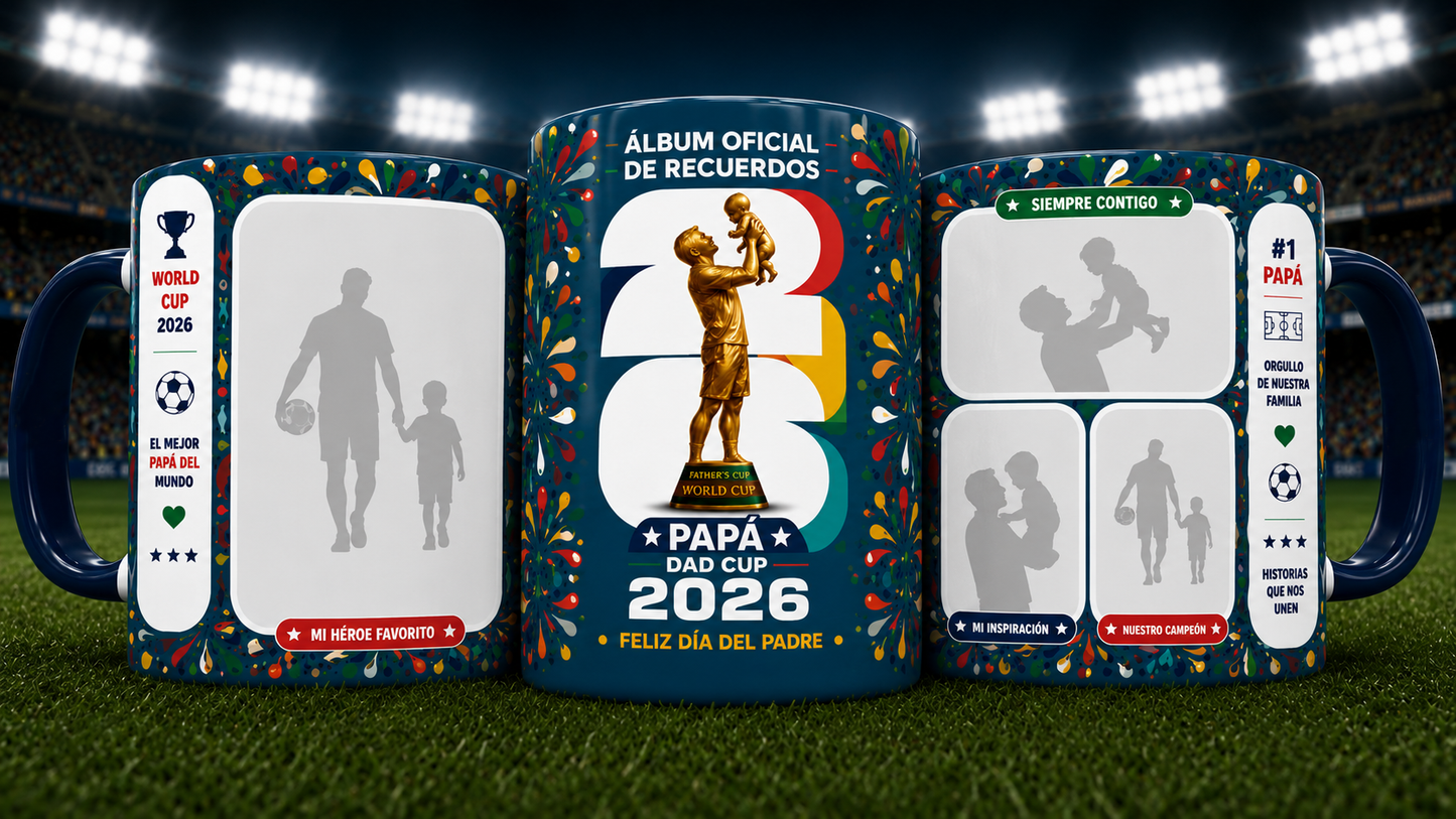 13 Tazas Albúm FIFA con foto papá