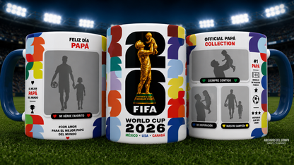 13 Tazas Albúm FIFA con foto papá