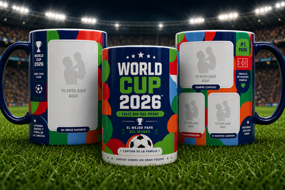13 Tazas Albúm FIFA con foto papá