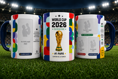 13 Tazas Albúm FIFA con foto papá