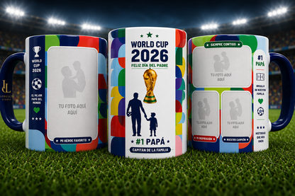 13 Tazas Albúm FIFA con foto papá