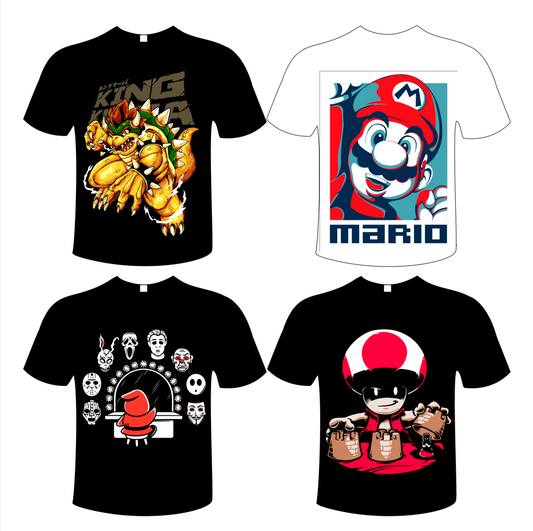 8 Camisas Mario Art