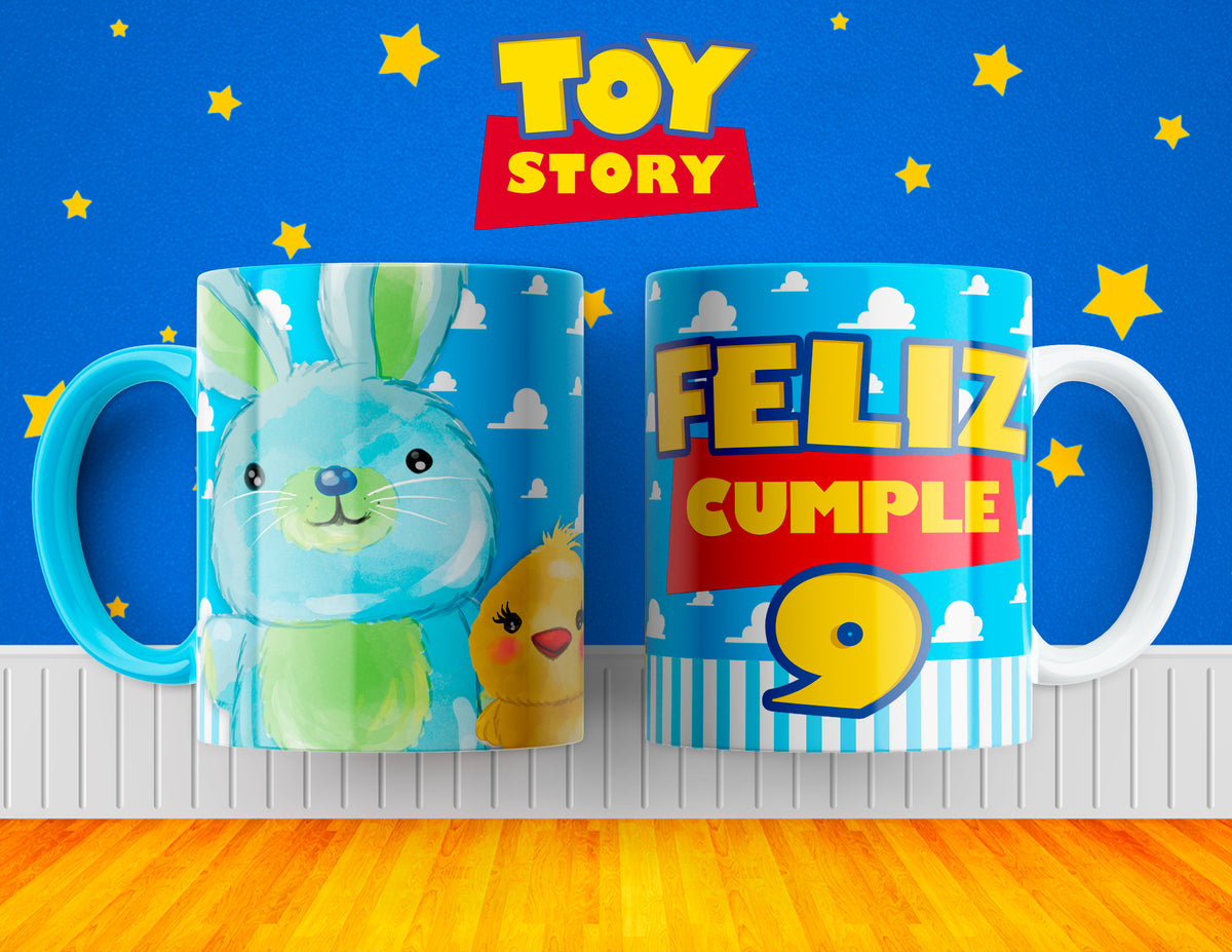 11 Tazas Abecedario Feliz Cumpleaños Toy Story
